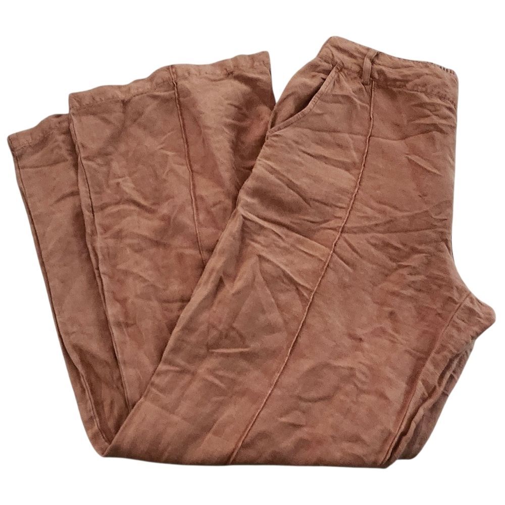 YFB Brown Wide Leg Linen Blend Pants. Sz. M